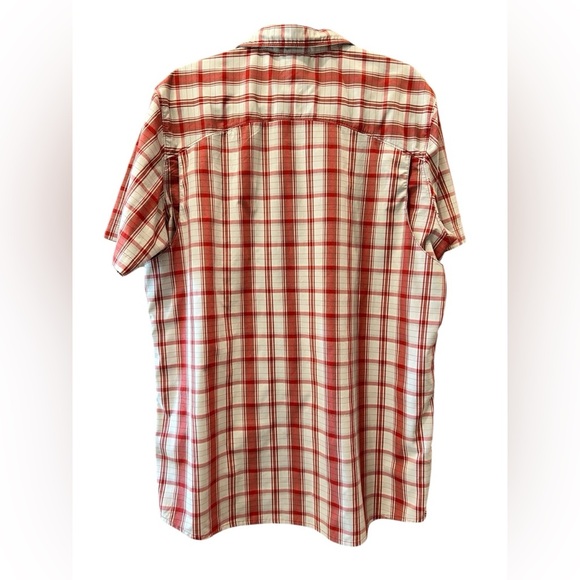 North Face Men’s Red/White Plaid Button Down Shirt. Size large. - Picture 2 of 10